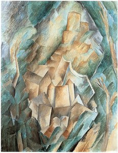 Eindhoven, Van Abbemuseum. © Collection Van Abbemuseum, Eindhoven, The Netherlands / photo Peter Cox © Adagp, Paris 2013 Georges Braque, Le Château de la Roche Guyon, été 1909. Huile sur toile, 92, 5 x 72,5 cm.