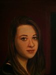 Jeune fille - Huile sur toile - 35x26
